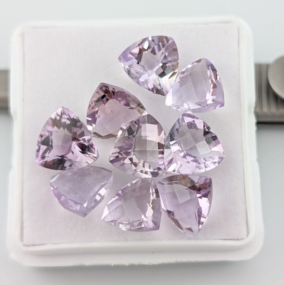 Amatista Lavanda Facetado Trilliant 7 mm