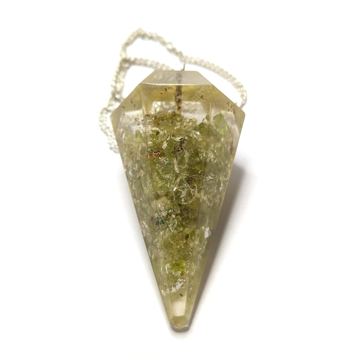 Pendulo De Orgonita Con Peridoto
