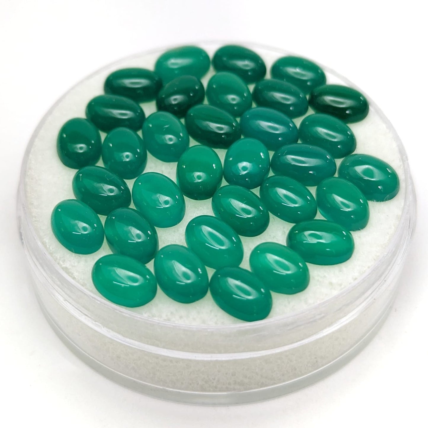 Ónix Verde Cabuchon Ovalado 7 mm x 5 mm