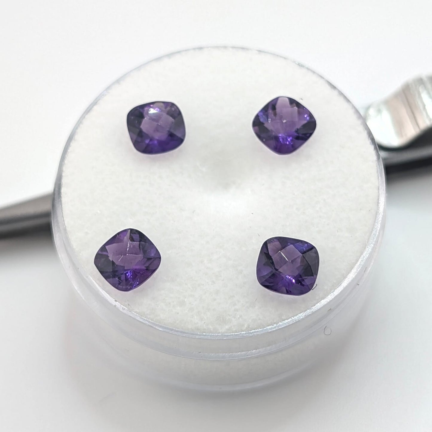 Amatista Facetado Cushion 6 mm