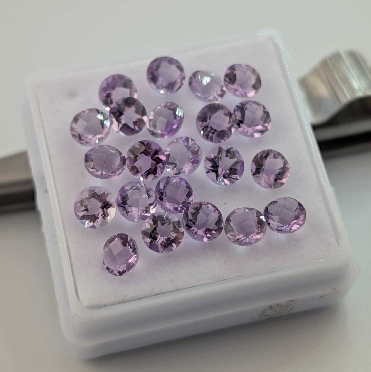 Amatista Lavanda Facetado Redondo 4 mm