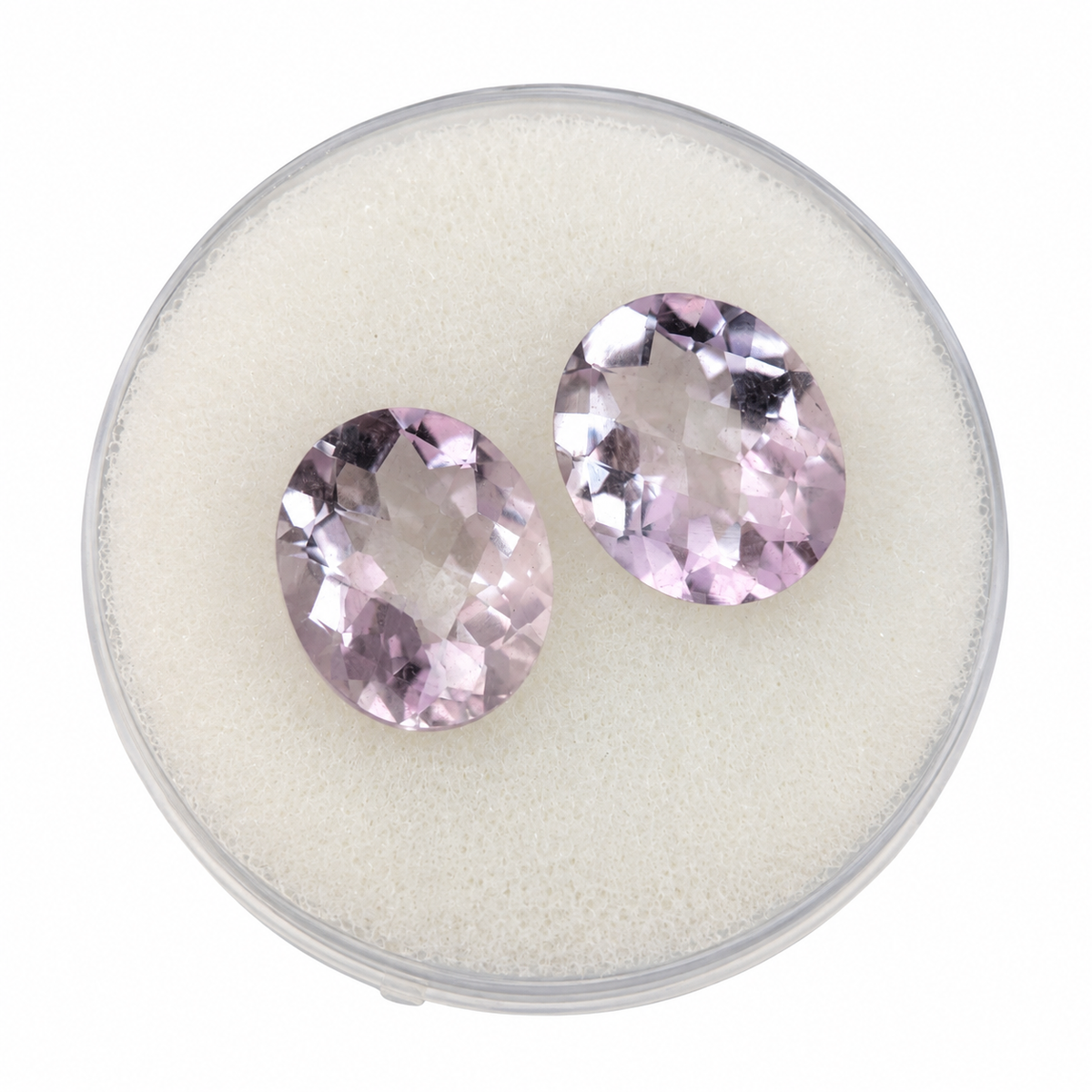 Amatista Lavanda Facetada Ovalada 12 x 10 mm