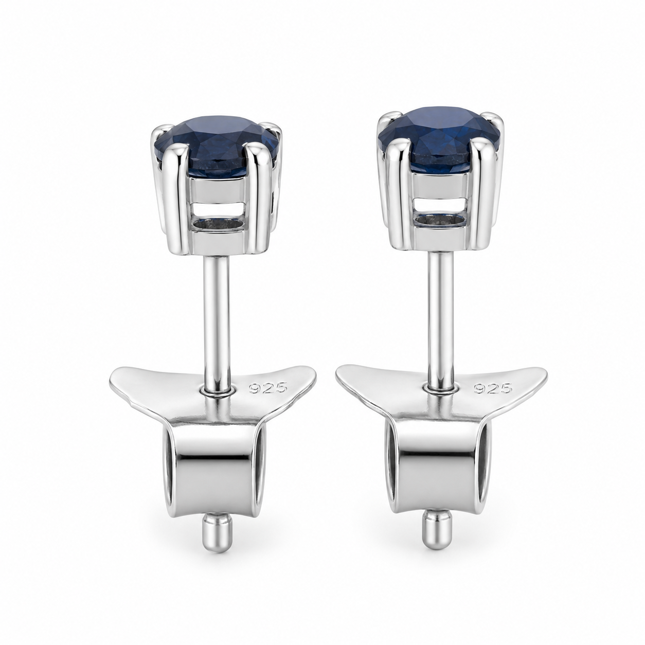 Aretes de zafiro azul 5x3 mm