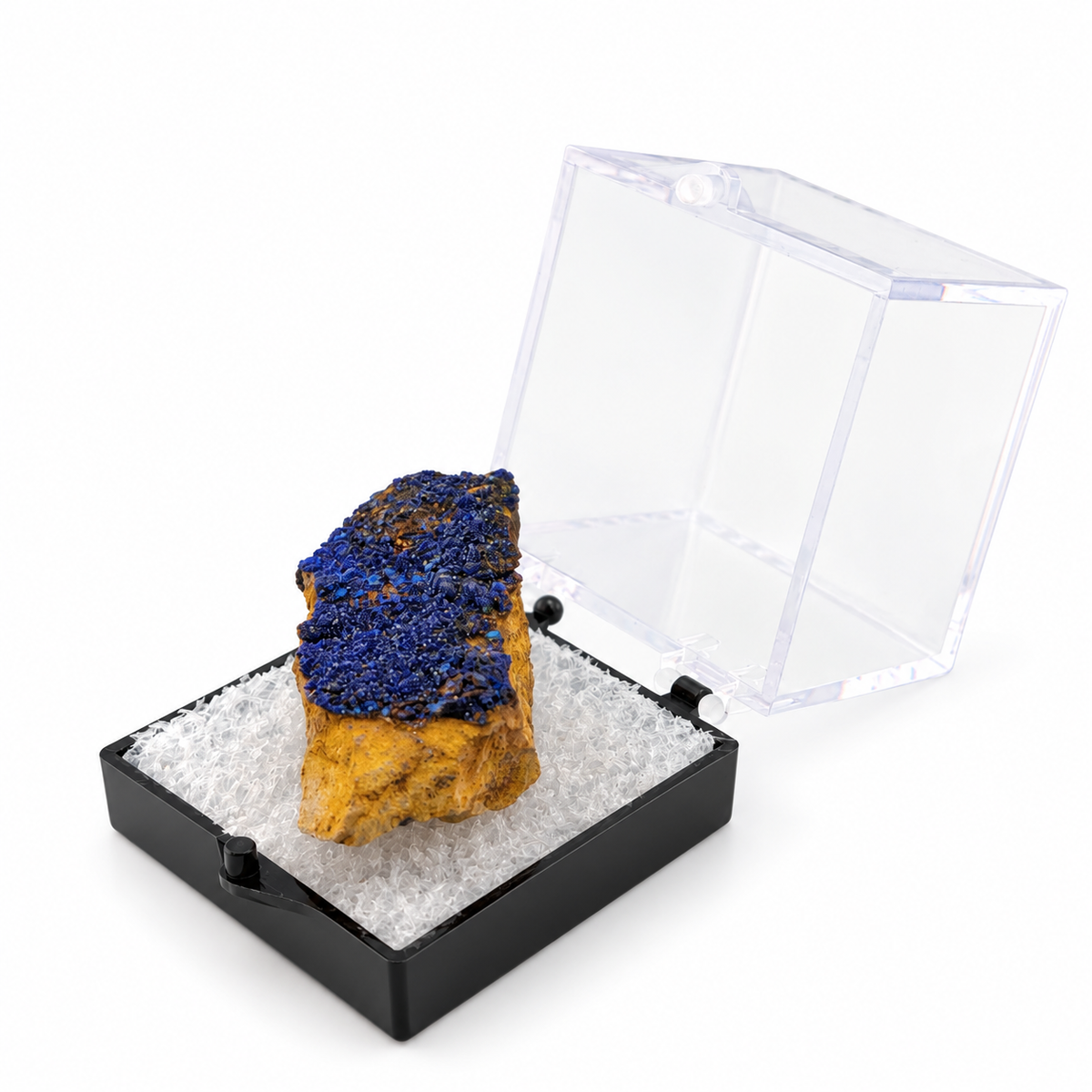 Azurita en Bruto en Caja de acrílico ~3.5 cm