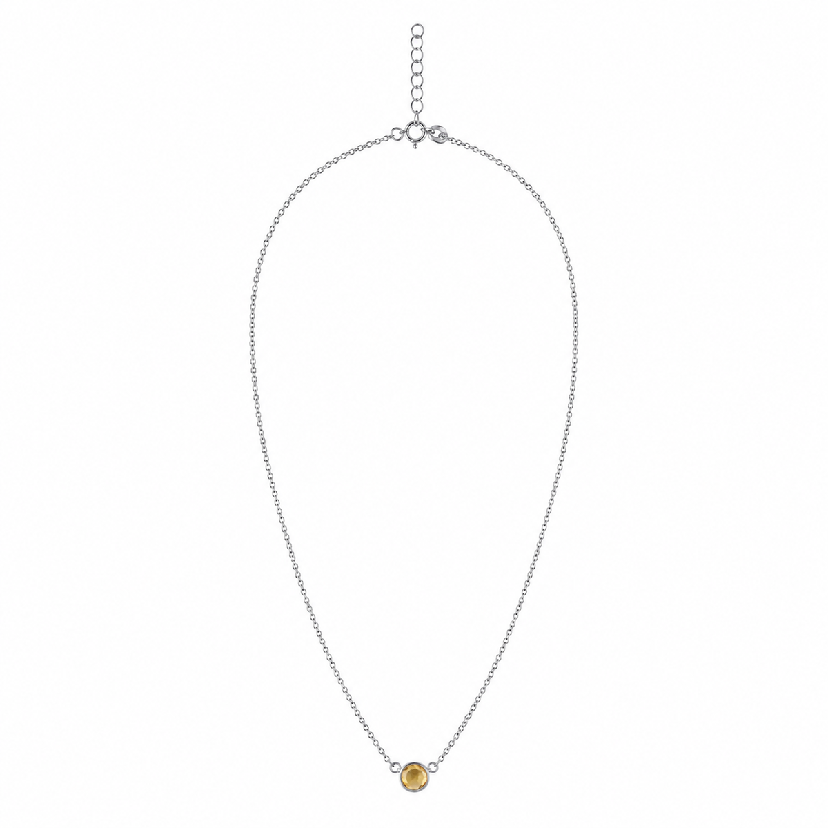 Collar de Plata 925 Rodiada con Piedra Natural