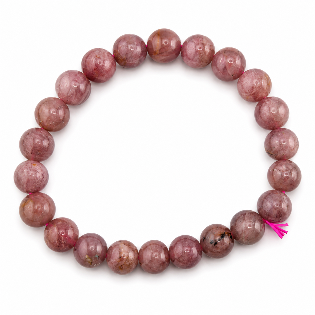 Pulsera Elástica de Cuarzo Rosa