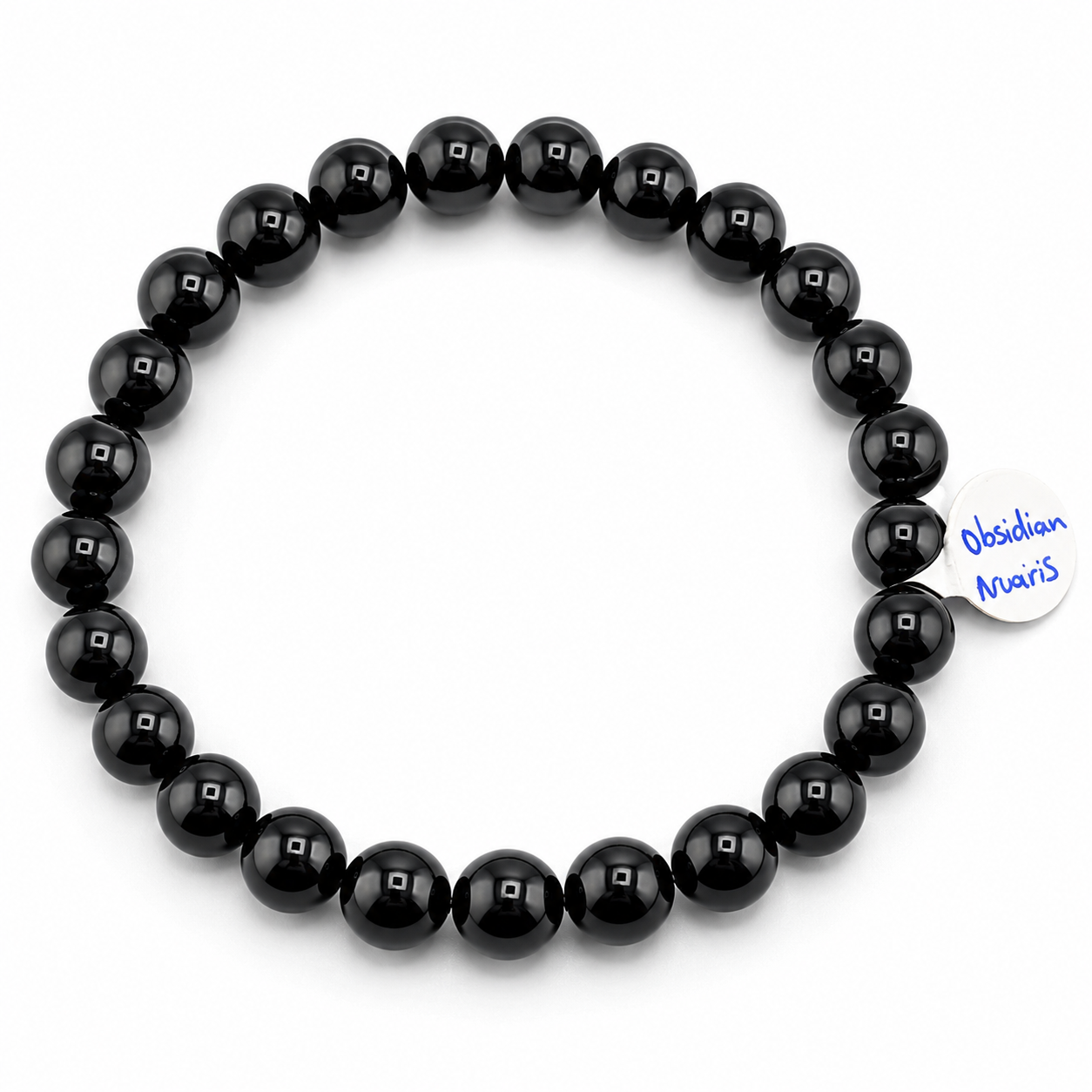 Pulsera Elástica de Obsidiada Arcoiris