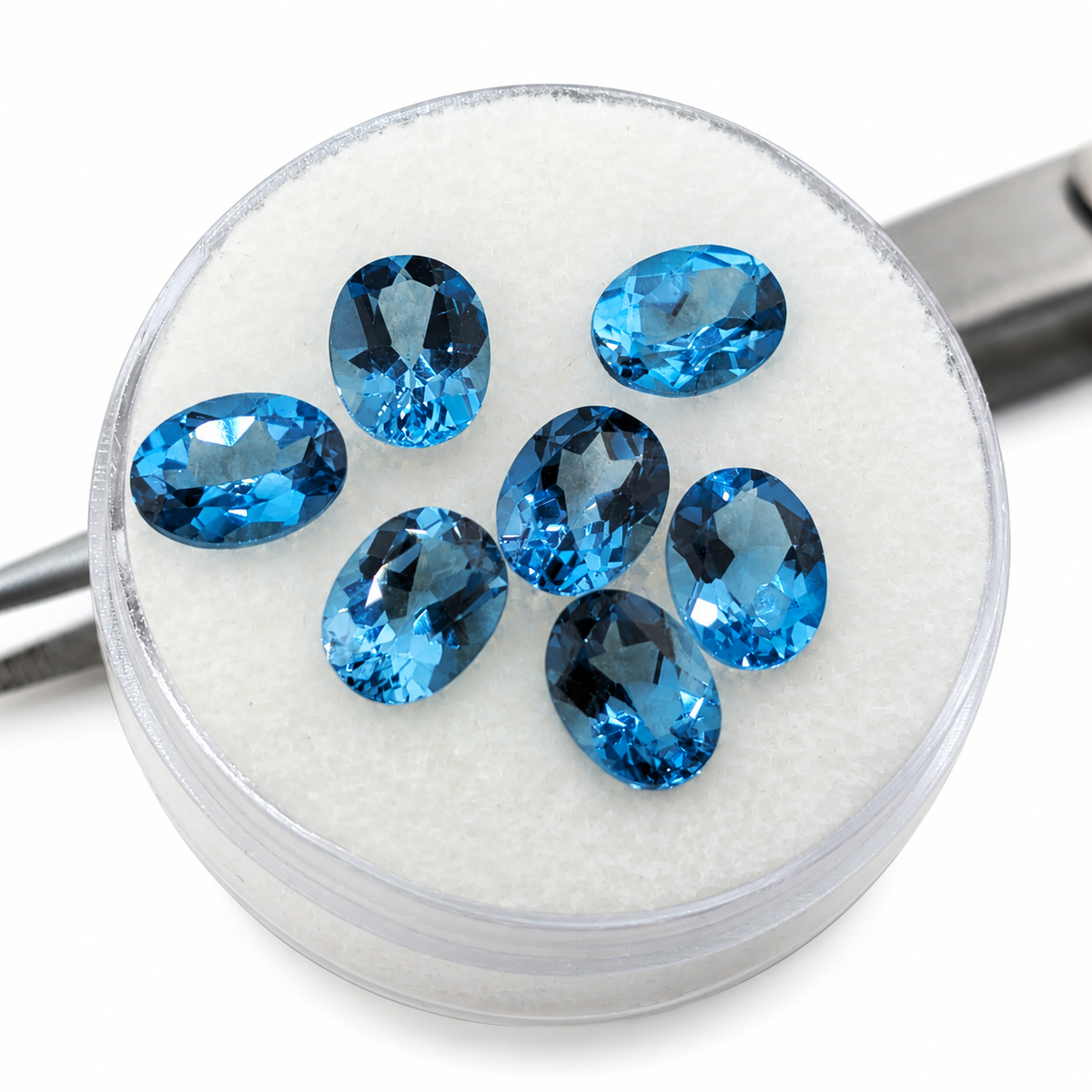 Topacio Azul London Facetado Ovalado 8 x 6 mm