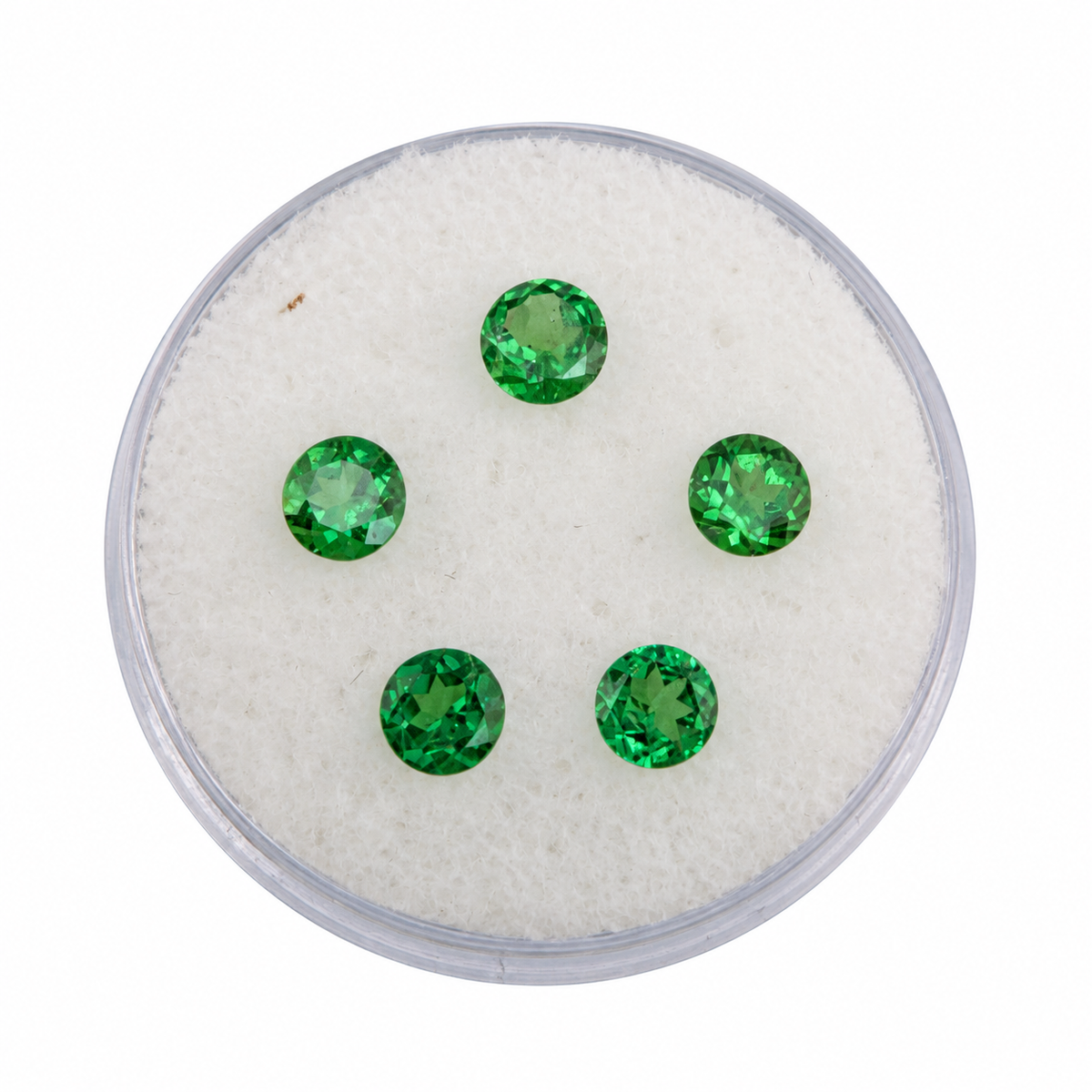 Tsavorita (Granate Verde) Facetada Redonda 3.5 mm
