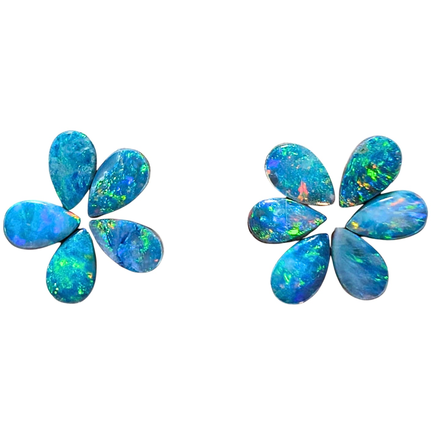 Lote de 11 piezas de Ópalo Doblete Australiano en Gota aprox 5 x 3 mm