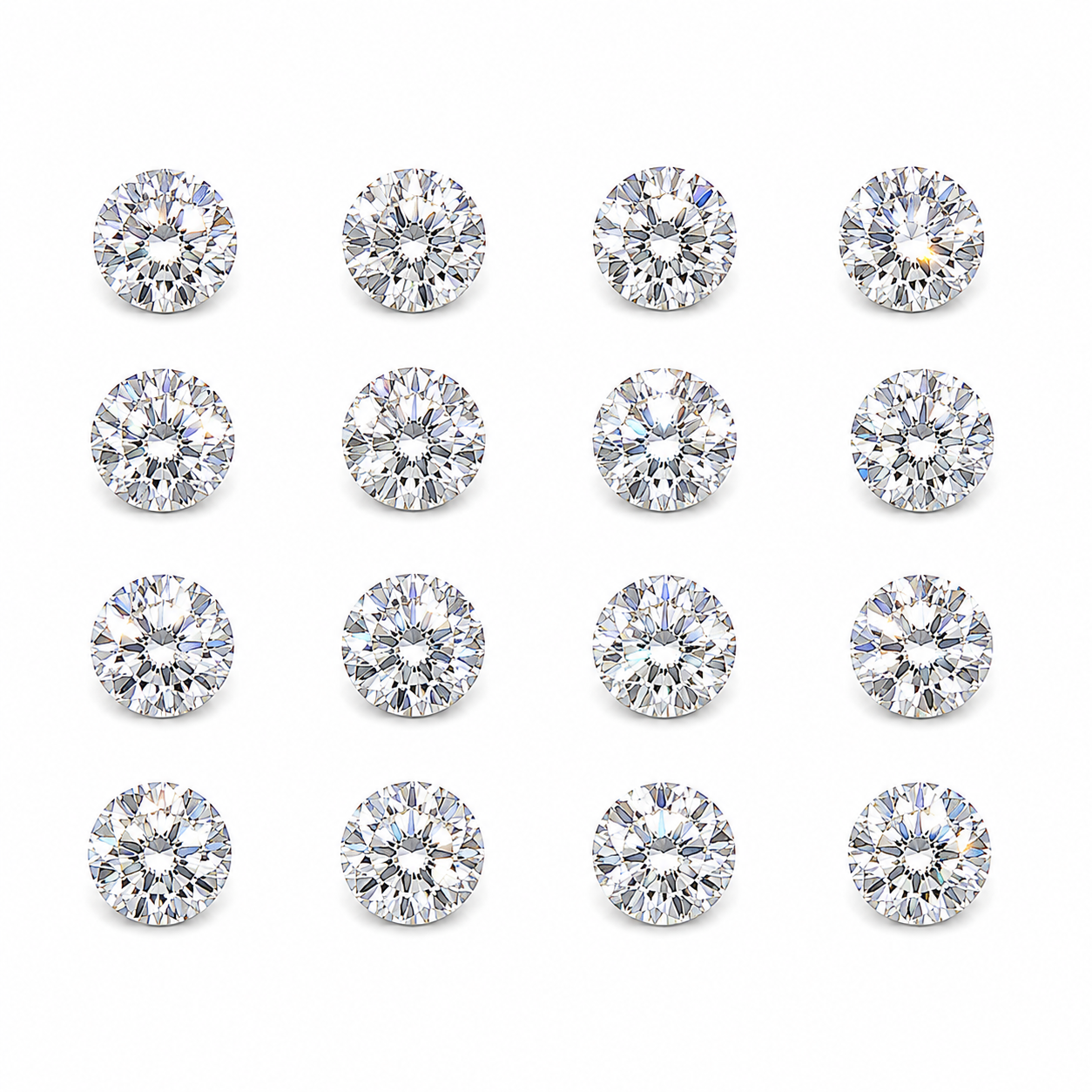 Diamante de Laboratorio 2mm, Redondo, vss-vs