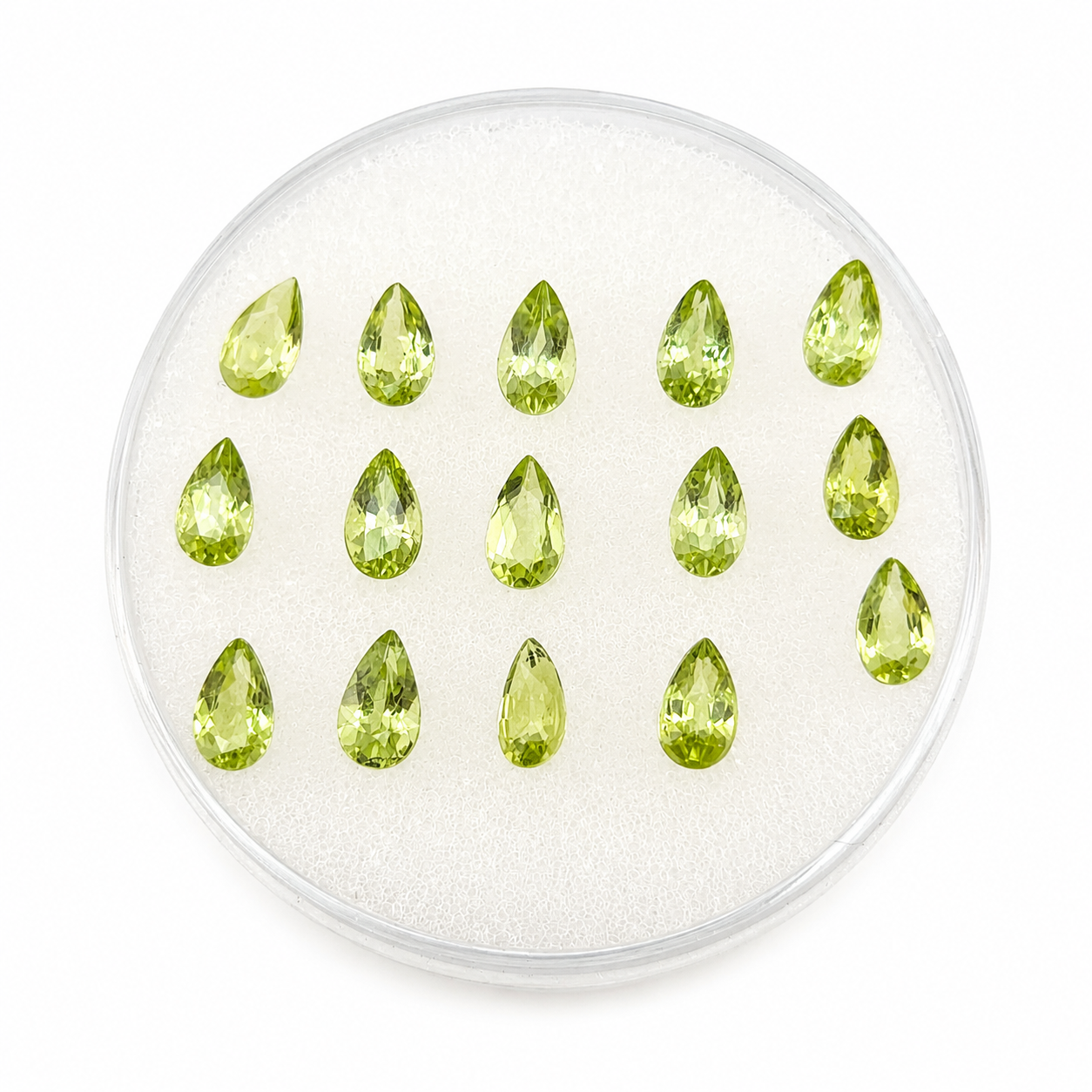 Peridoto Verde Facetado Pera 5 mm x 3 mm