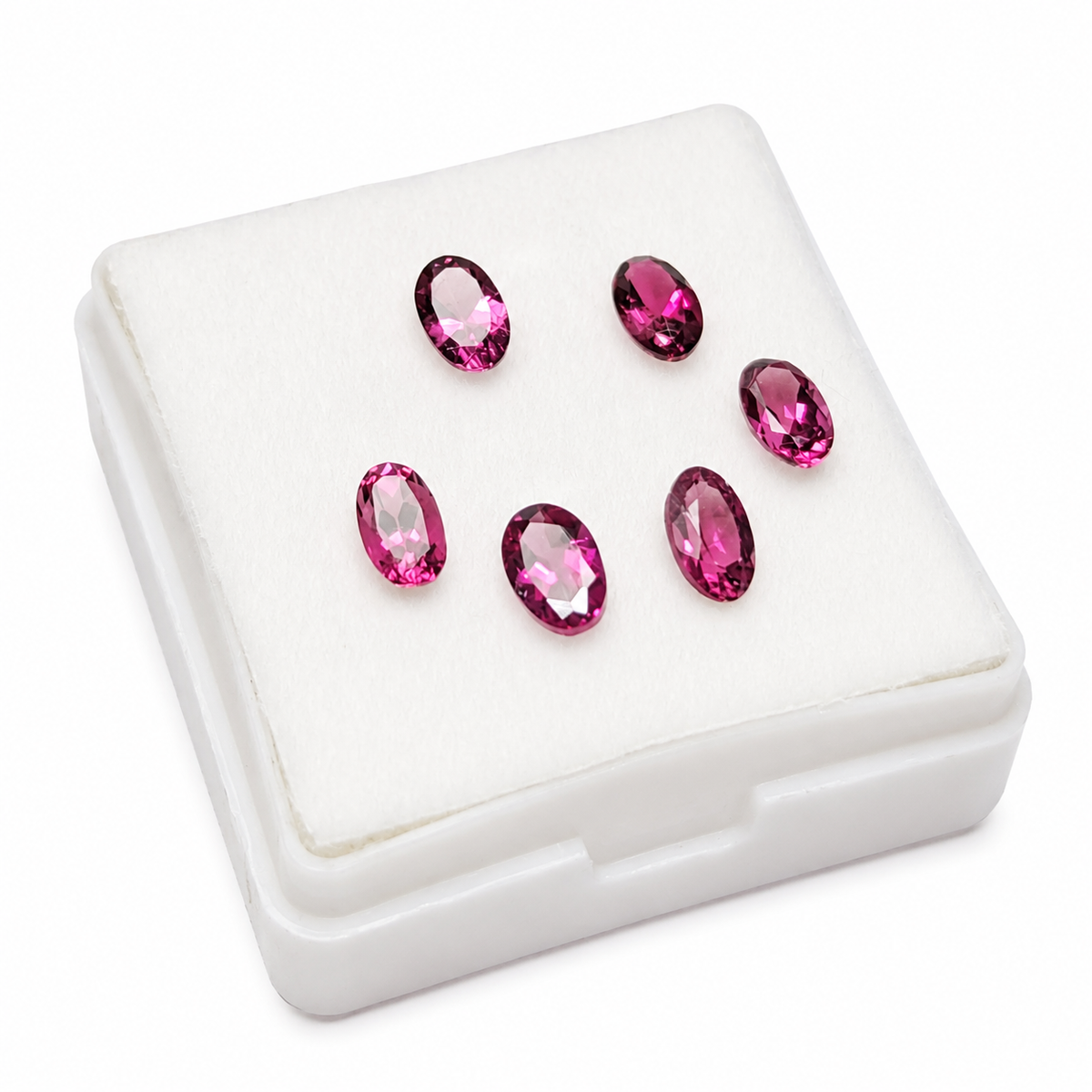 Turmalina Rubelita Facetado Ovalado 5 x 3 mm