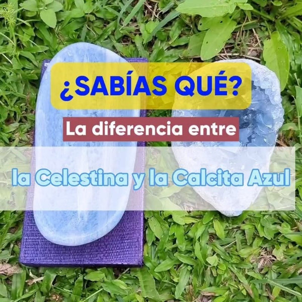 ¿CUAL ES LA DIFERENCIA ENTRE LA CELESTITA Y LA CALCITA AZUL?