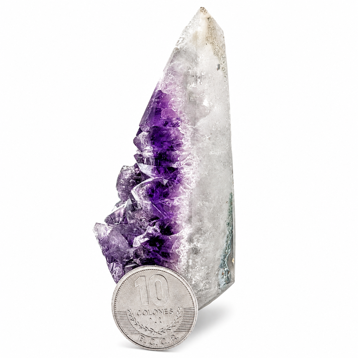 Pirámide de Amatista Semi pulida  8.5 cm