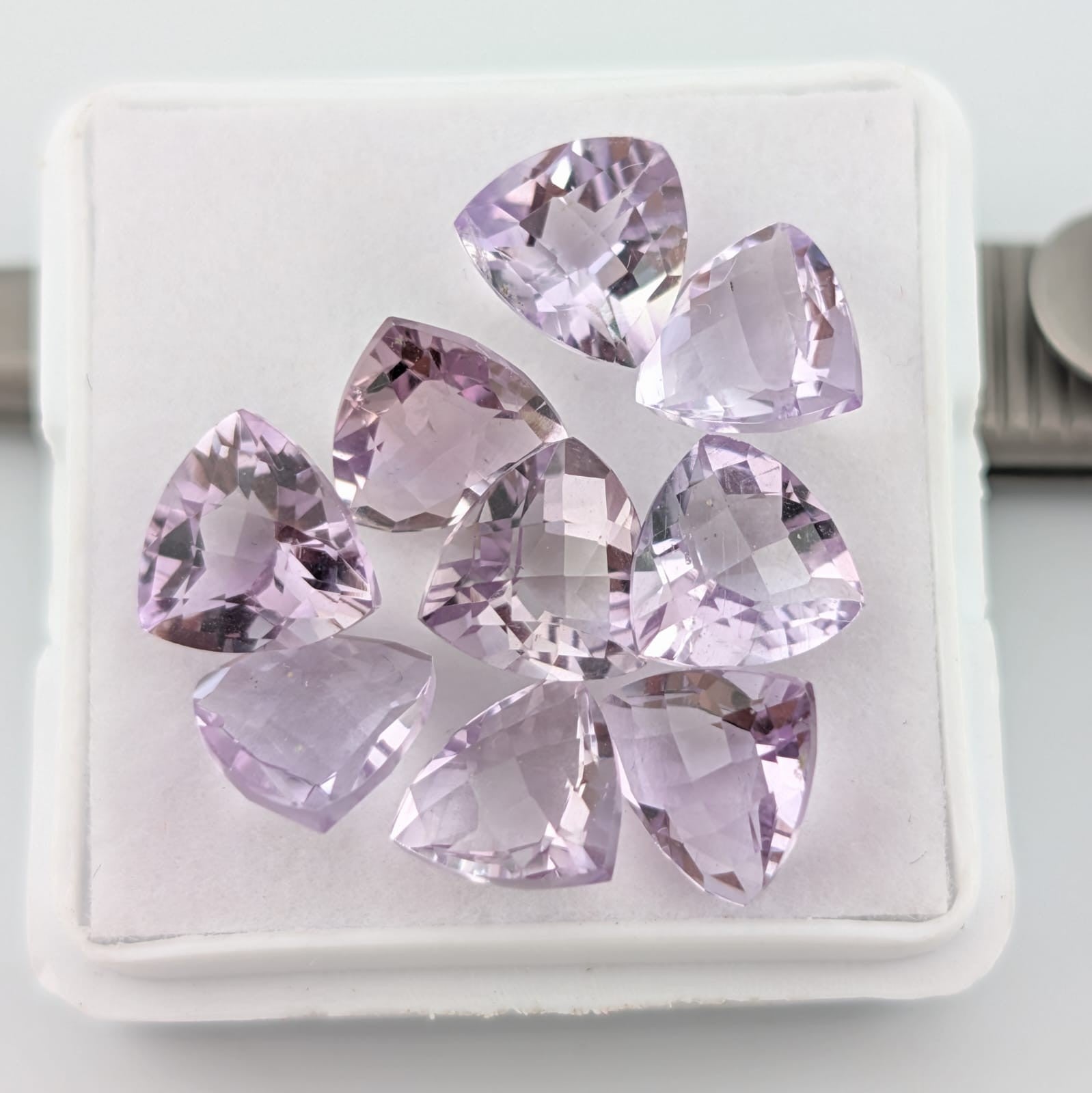 Amatista Lavanda Facetado Trilliant 7 mm