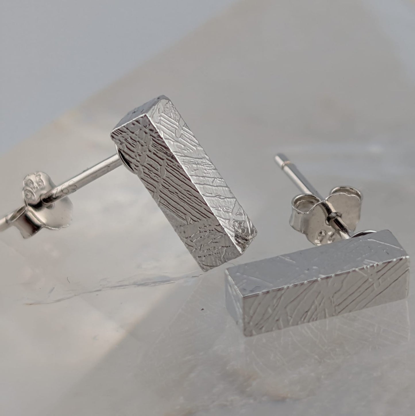 Aretes meteorito Muonionalusta (plata)