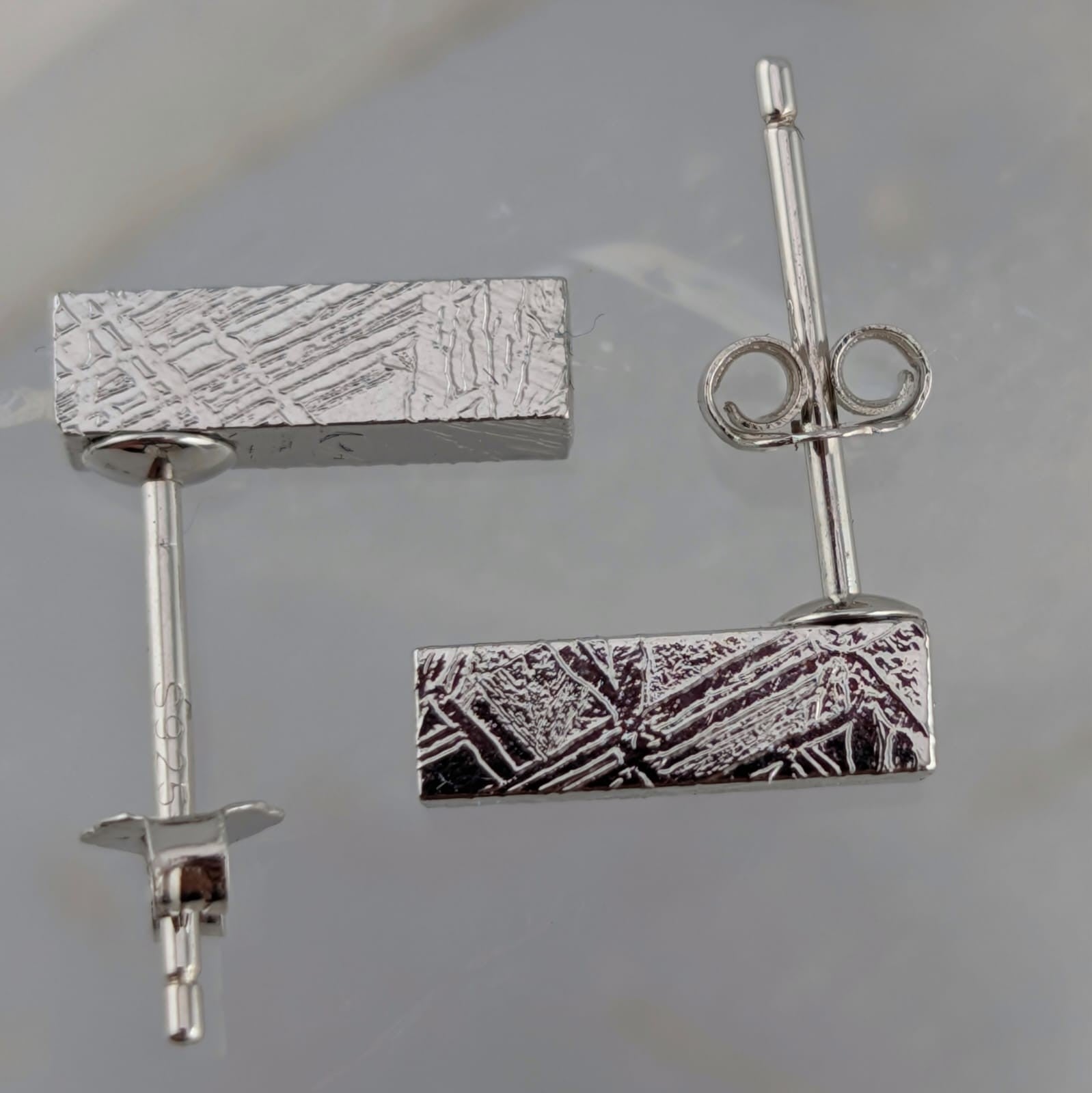 Aretes meteorito Muonionalusta (plata)