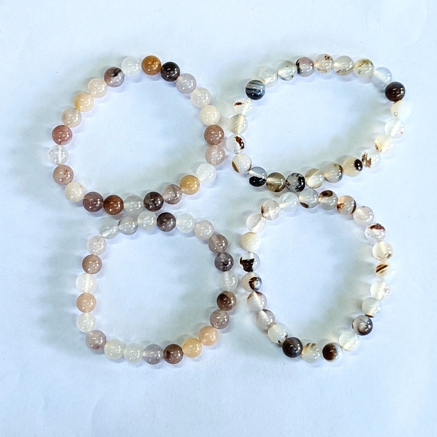 Pulsera Elastica De Agata Marina