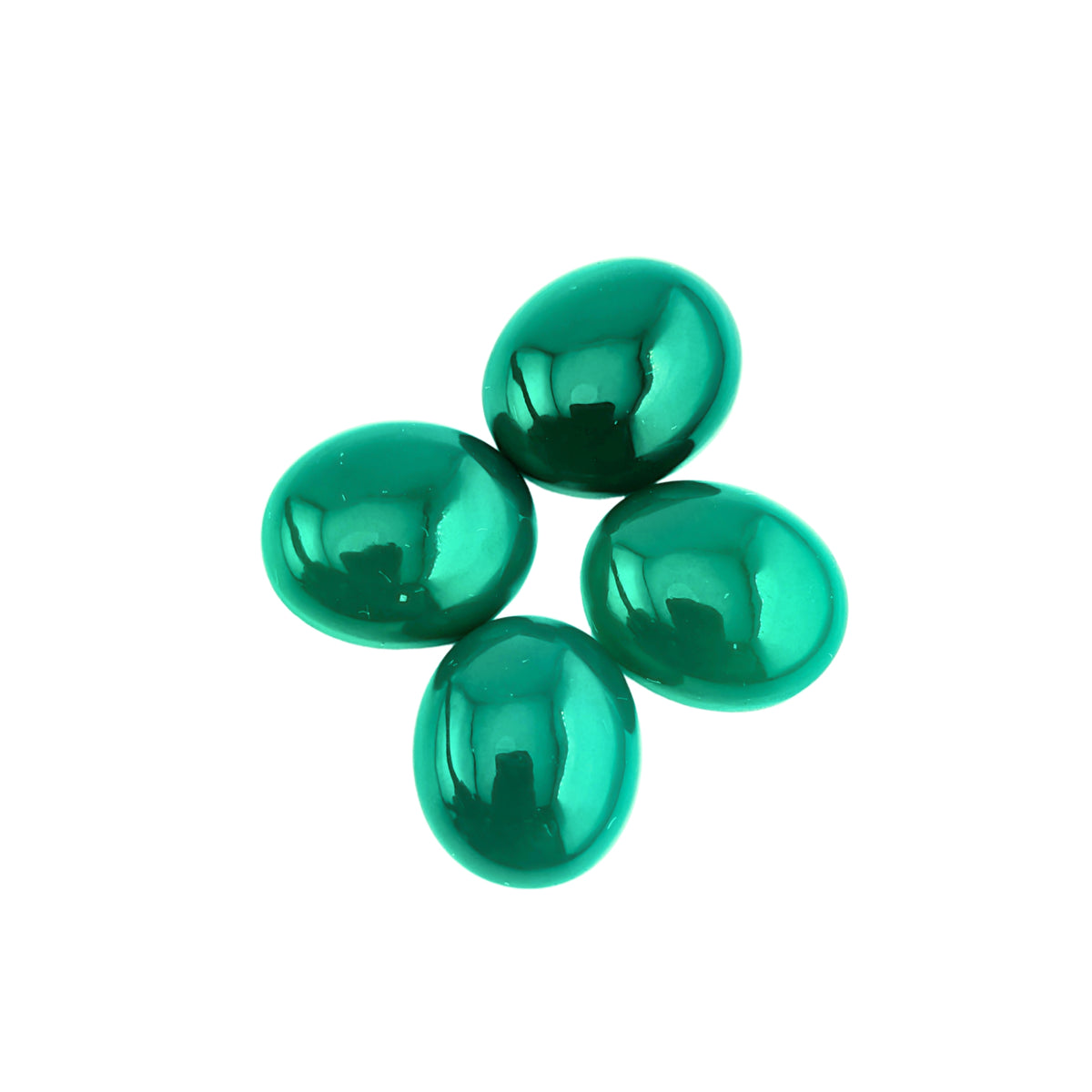 Ónix Verde Cabuchón Ovalado 12 x 10 mm