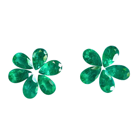 Esmeralda Facetado Gota 5 x 3 mm