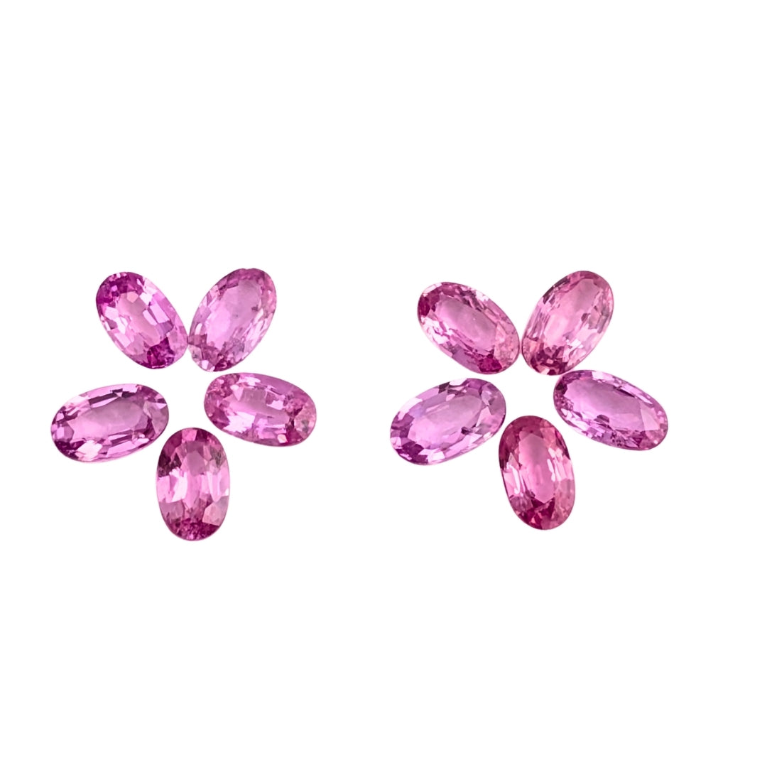 Zafiro Rosa Facetado Ovalado 5 x 3 mm