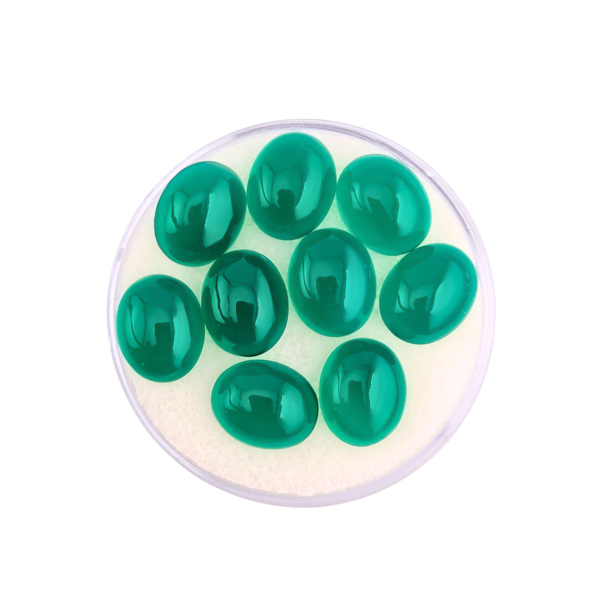 Ónix Verde Cabuchón Ovalado 10 x 8 mm