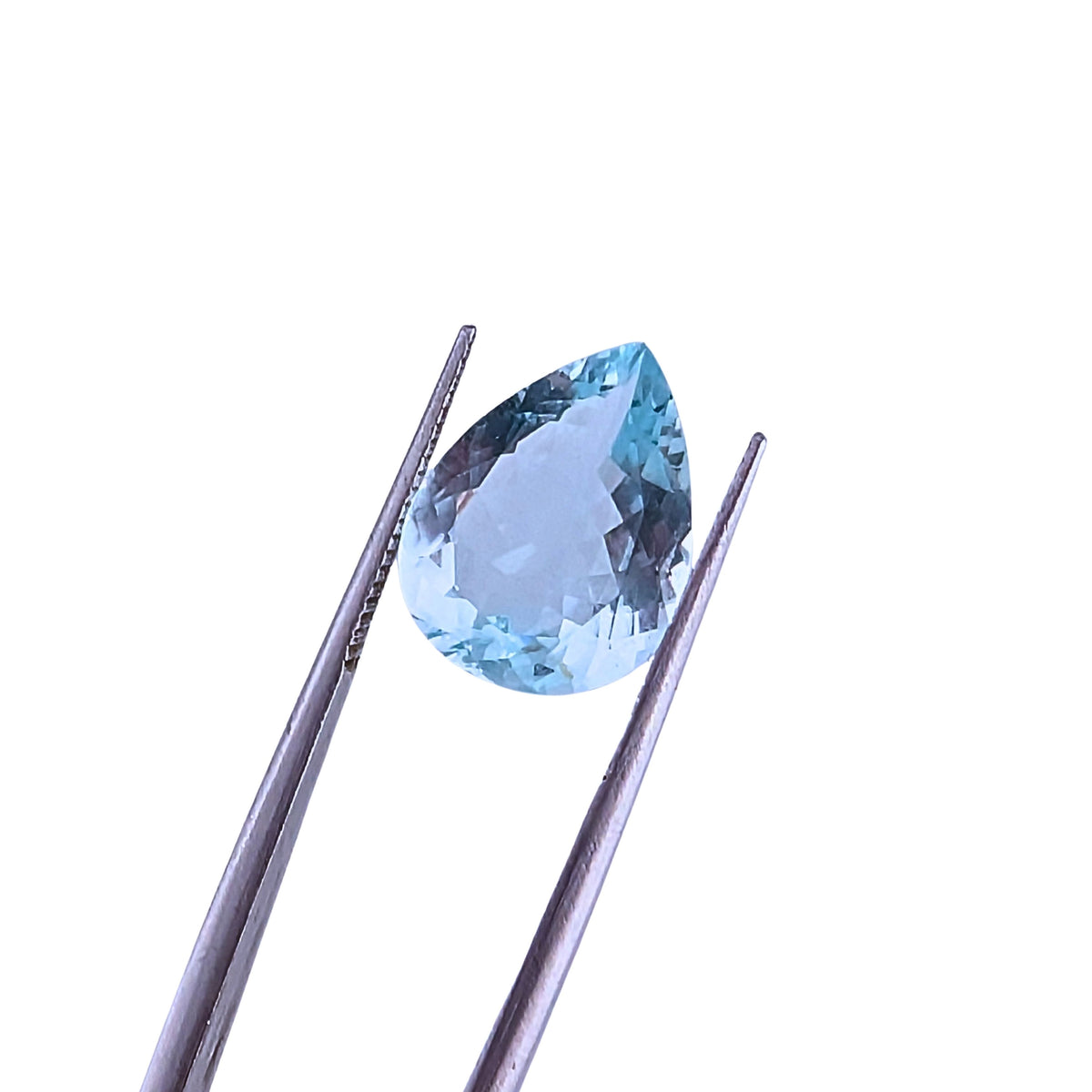 Aguamarina Facetada Gota 13 x 10  mm