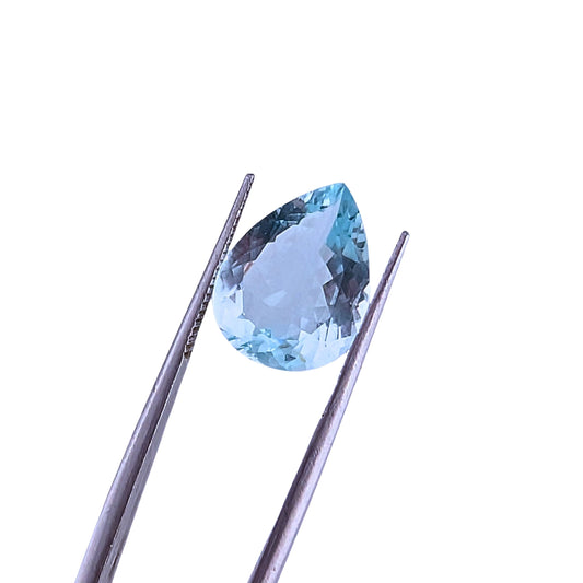 Aguamarina Facetada Gota 13 x 10  mm