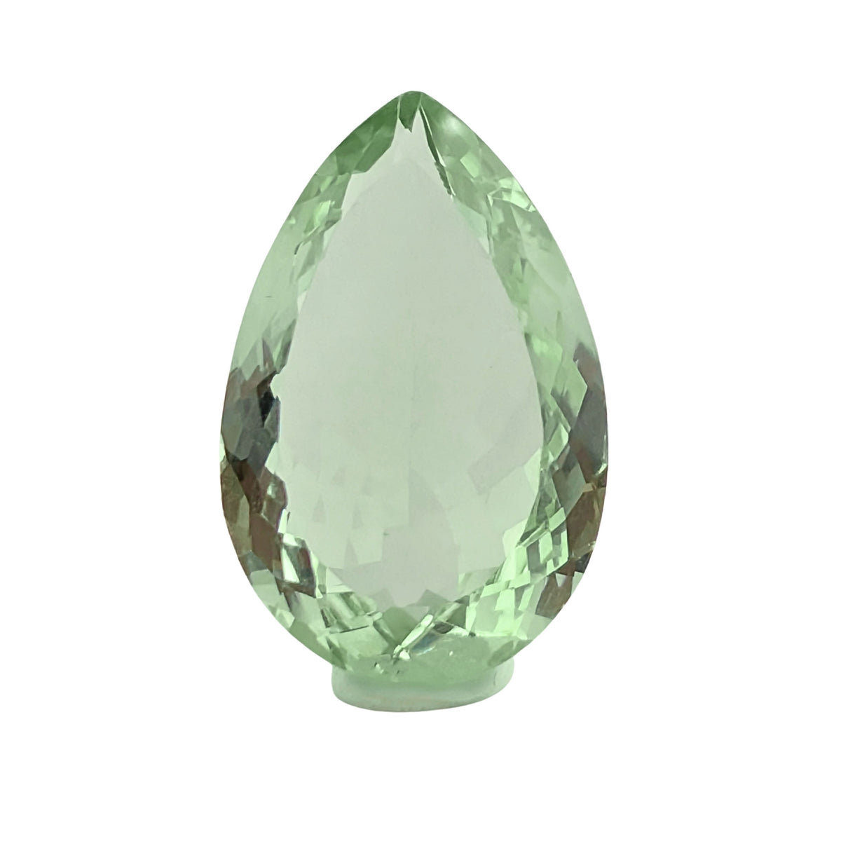 Prasiolita (Amatista Verde) Facetada Gota 26 x 17 mm
