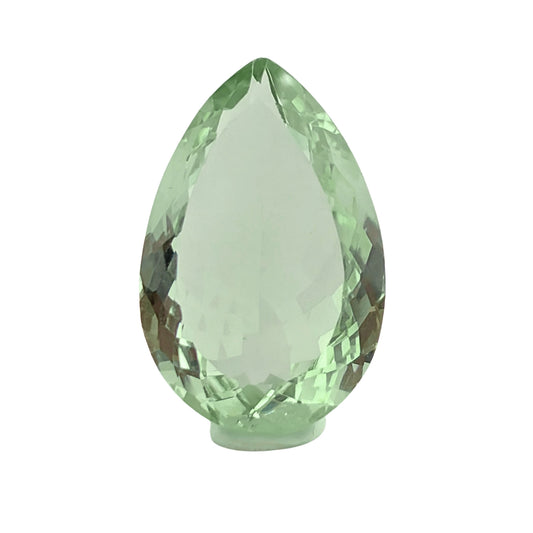 Prasiolita (Amatista Verde) Facetada Gota 26 x 17 mm