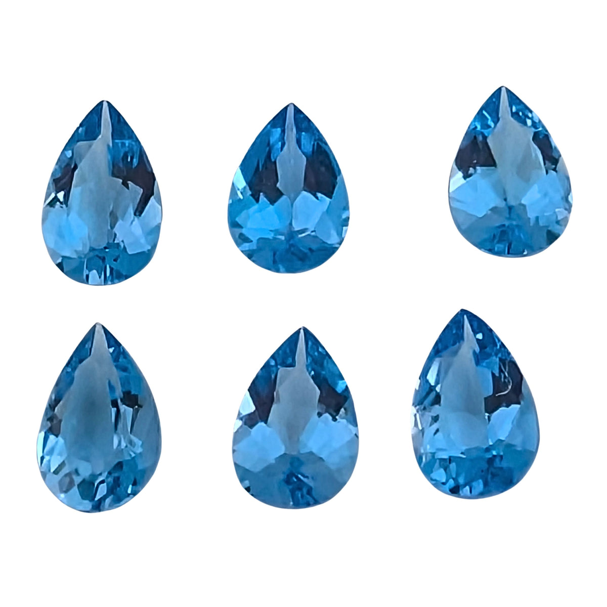 Topacio Swiss Blue Facetado Gota 8 x 5  mm