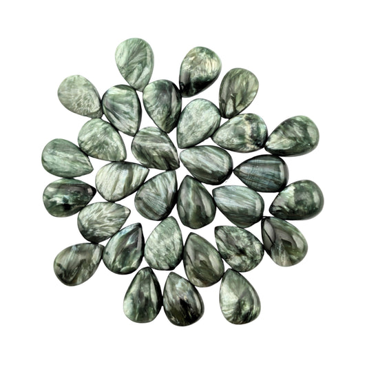 Serafinita Cabuchón Gota 10 x 7  mm