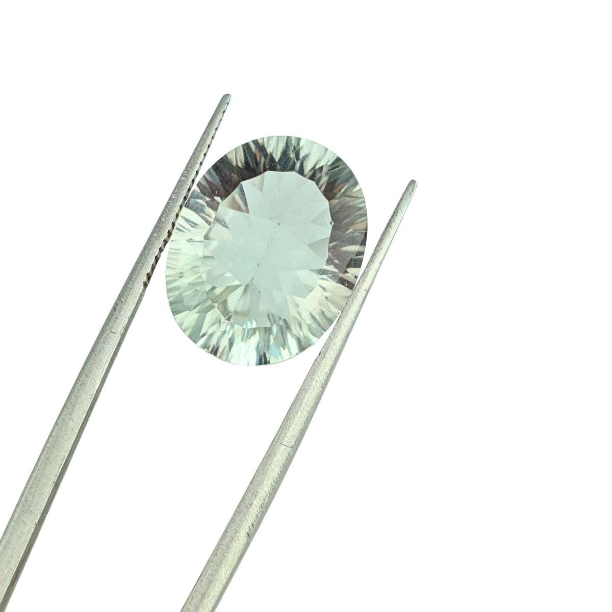 Prasiolita (Amatista Verde) Facetada Ovalada 14.75 x 11.8  mm