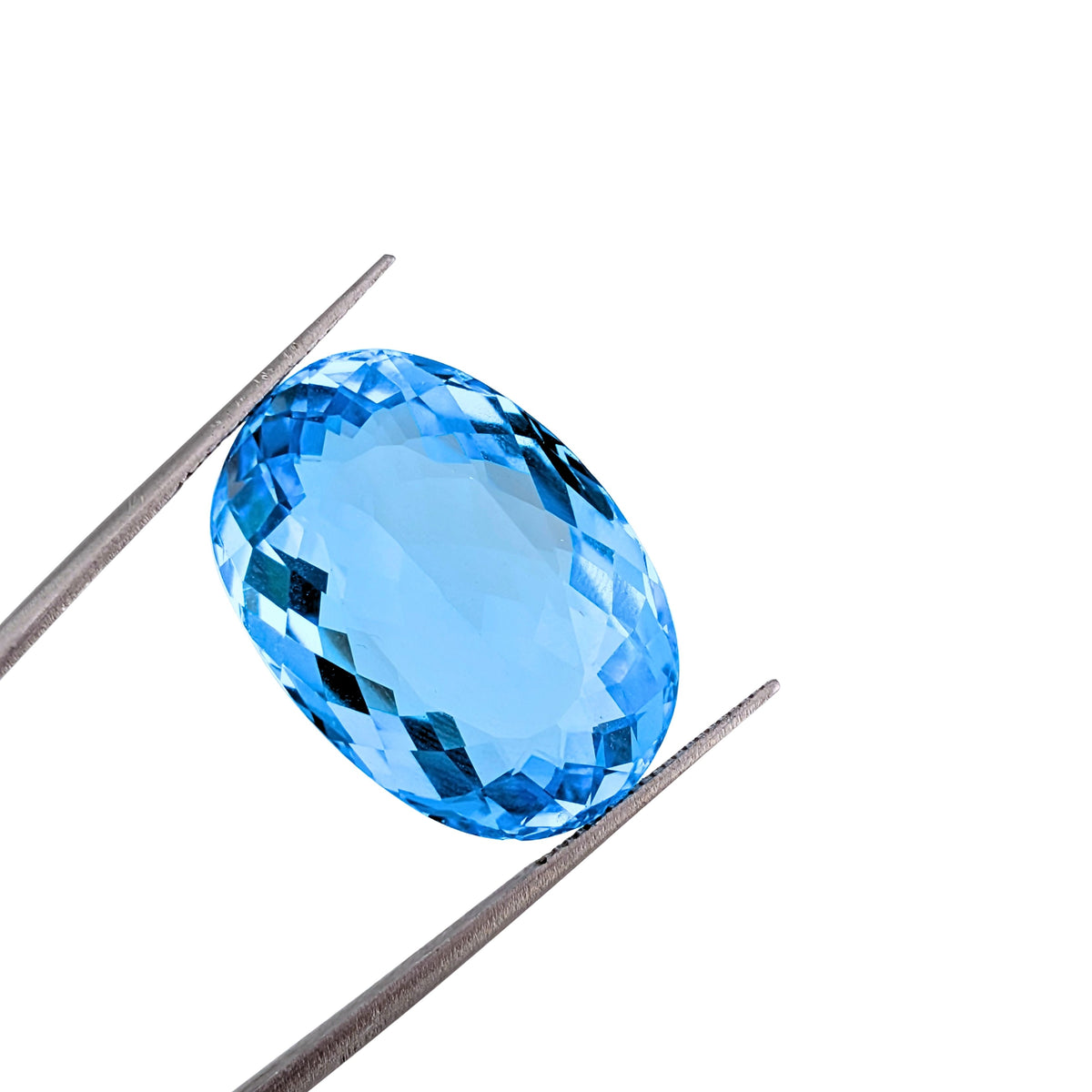 Topacio Swiss Blue Facetado Ovalado 20.2 x 16.5 mm