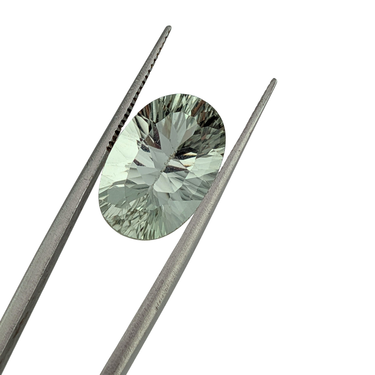 Prasiolita (Amatista Verde) Facetada Ovalada 15 x 10.3  mm