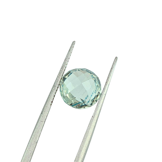 Prasiolita Facetada Corte Checkerboard Forma Libre 8.1 mm