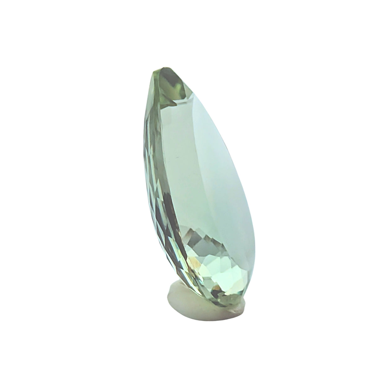 Prasiolita (Amatista Verde) Facetada Gota 26 x 17 mm