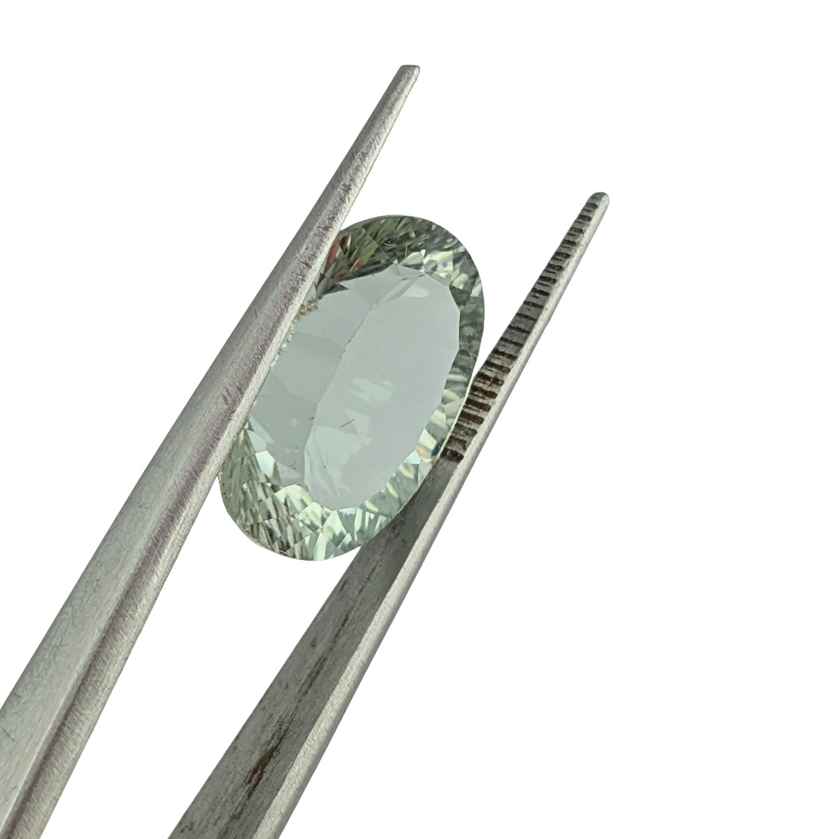 Prasiolita (Amatista Verde) Facetada Ovalada 15 x 10.3  mm