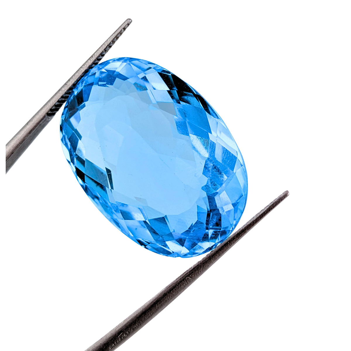 Topacio Swiss Blue Facetado Ovalado 20.2 x 16.5 mm