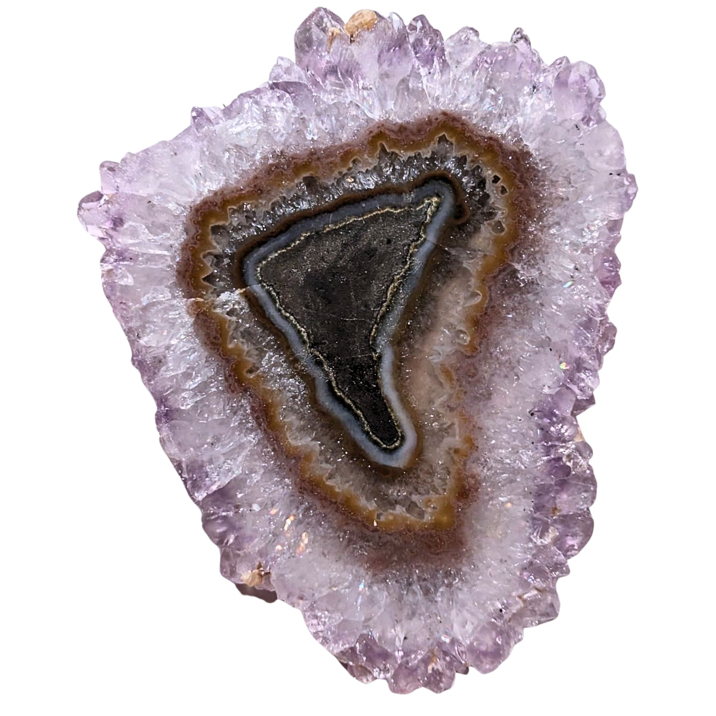 Amatista Semipulida Estalactita aprox 7x5 cm