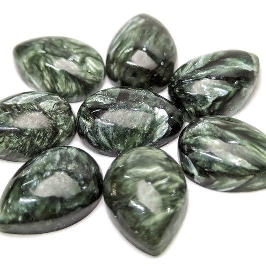 Serafinita Cabuchon Gota 14 mm x 10 mm