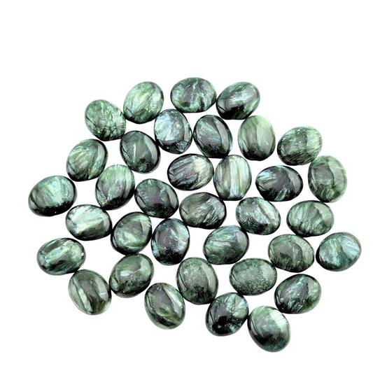 Serafinita Cabuchón Ovalada 8 x 6  mm
