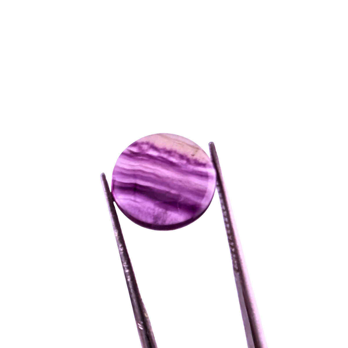 Fluorita Morado Cabuchón Redondo 10mm