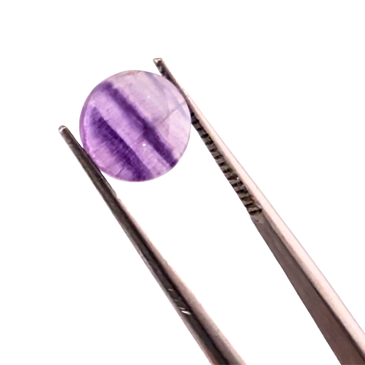 Fluorita Morado Cabuchón Redondo 8mm