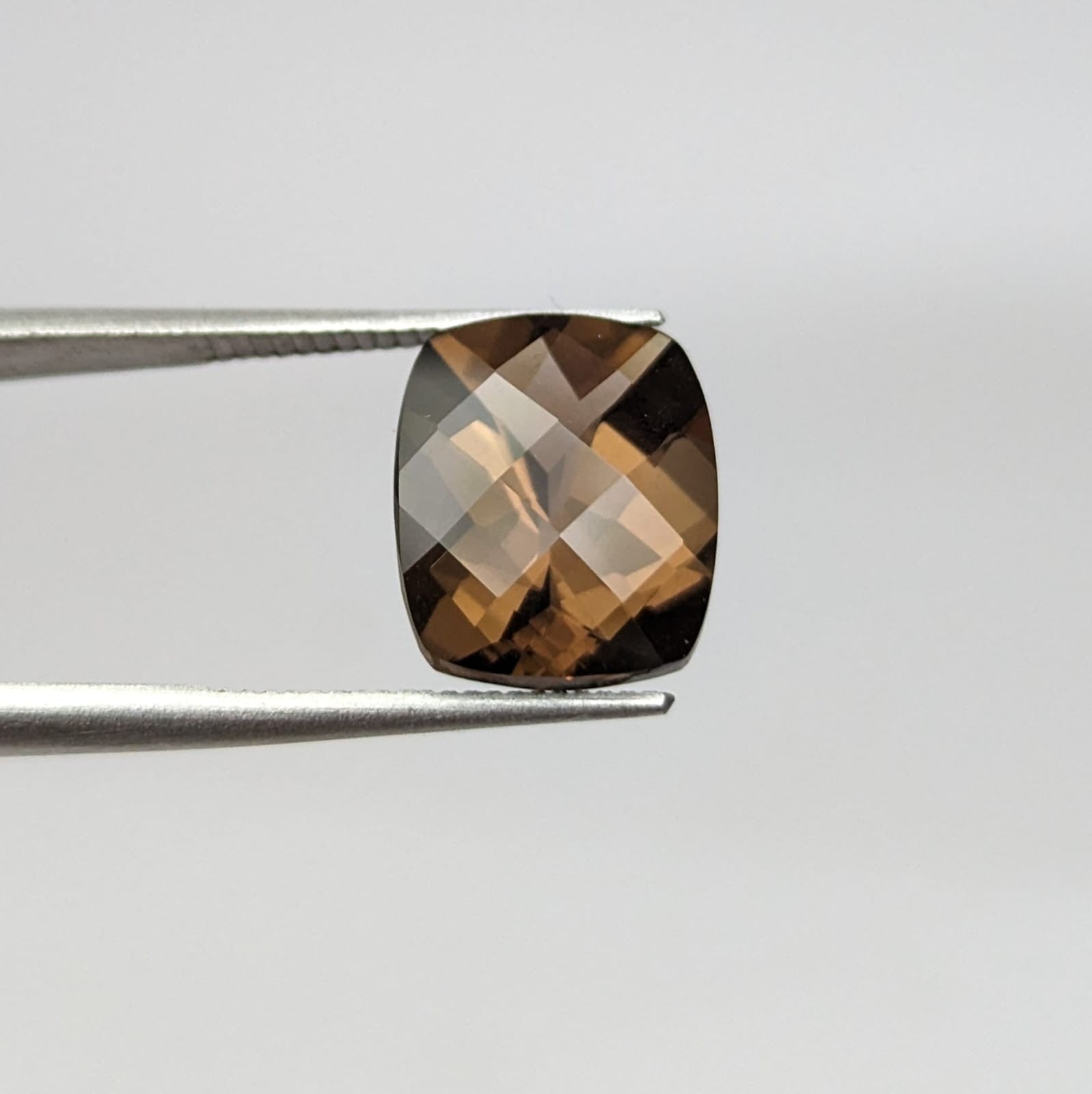 Cuarzo Ahumado Facetado Rectangular 11 x 9 mm
