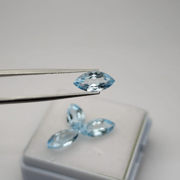 Topacio Sky Blue Facetado Marqueza 10 mm x 5 mm