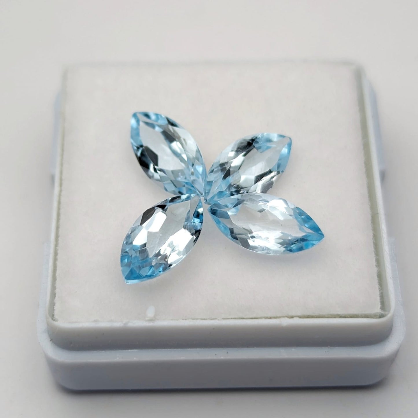 Topacio Sky Blue Facetado Marqueza 10 mm x 5 mm