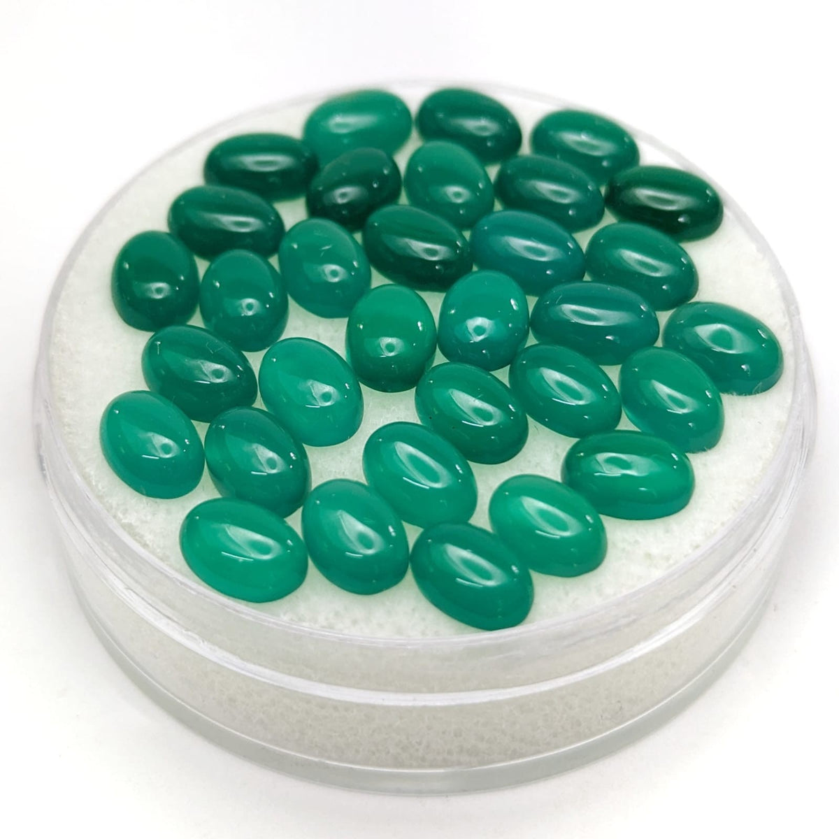 Ónix Verde Cabuchon Ovalado 7 mm x 5 mm