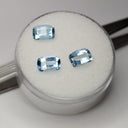 Topacio Sky Blue Facetado Rectangular 8 x 6 mm